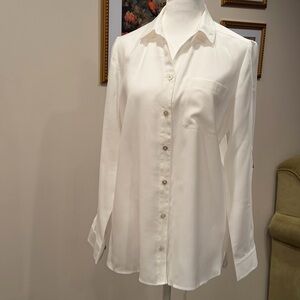 Chico's EUC White Button Down Blouse